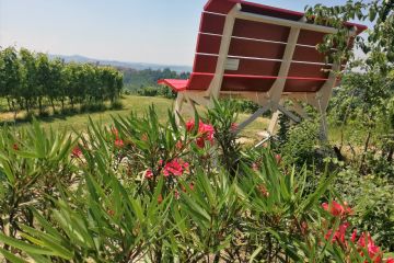 The Big Bench "Rosso Grignolino" in Rosignano Monferrato (ph. Vilma Durando)